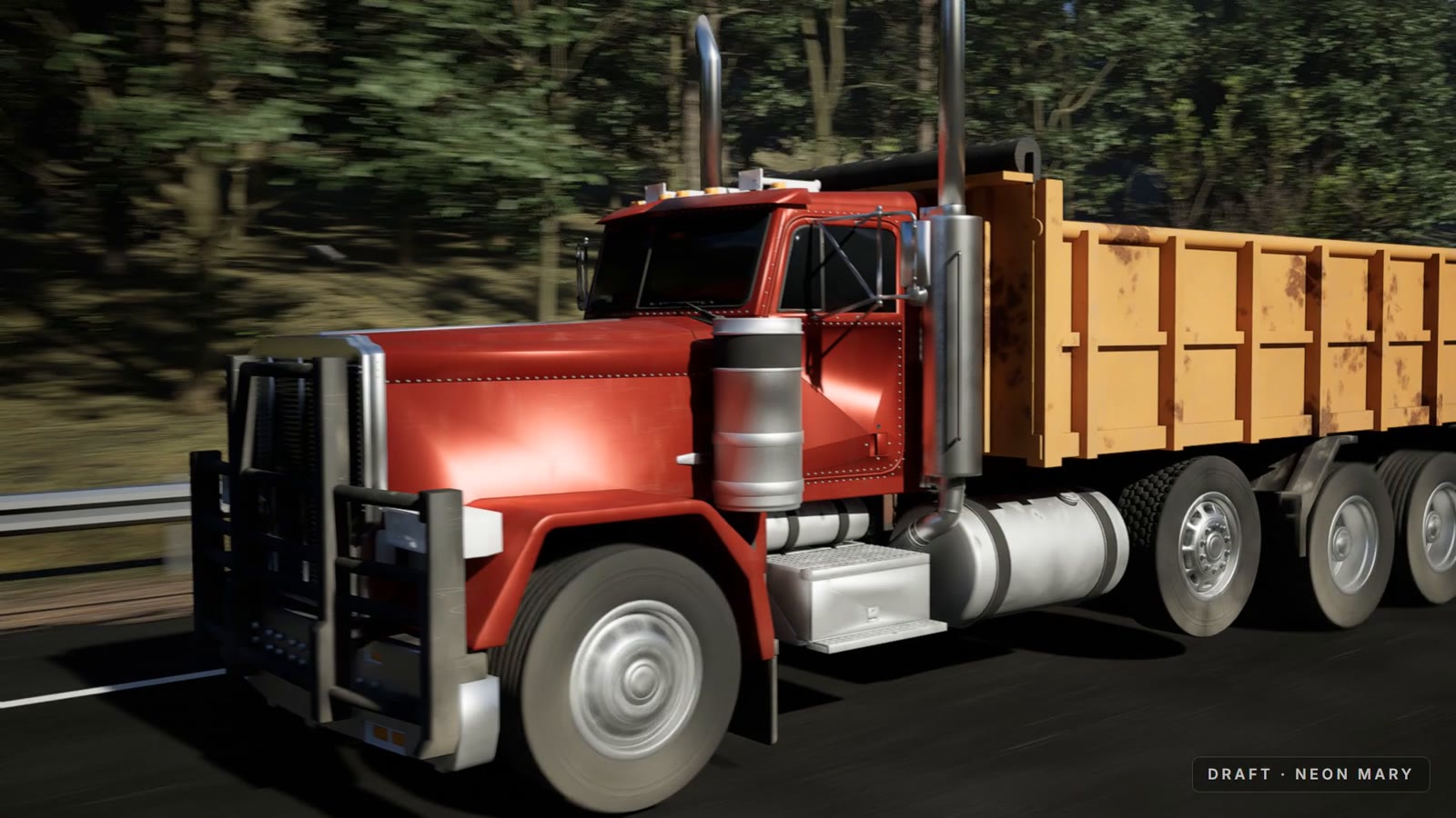 On the road: the weathered dump body